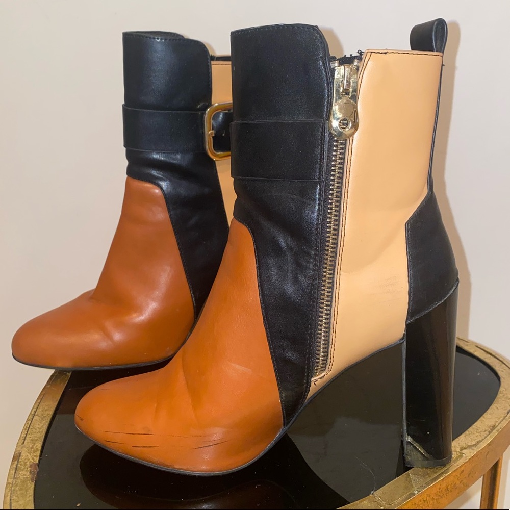 ZARA Tri Color Booties Size 9 - Picture 2 of 4